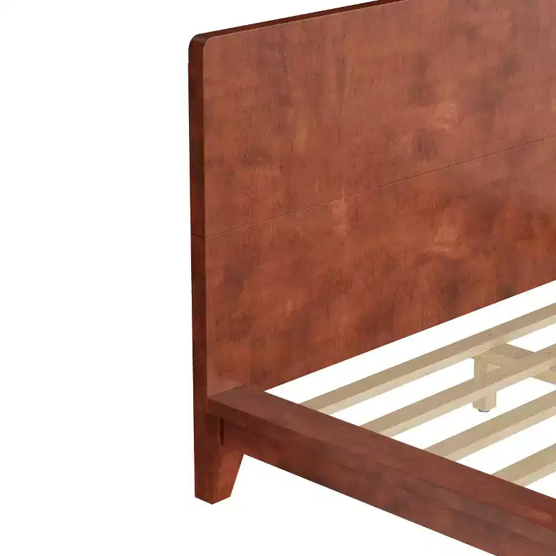 Full/Queen/King Size Platform Bed Frame with Headboard, Mid-Century Modern Style Bed Frame - ModernLuxe