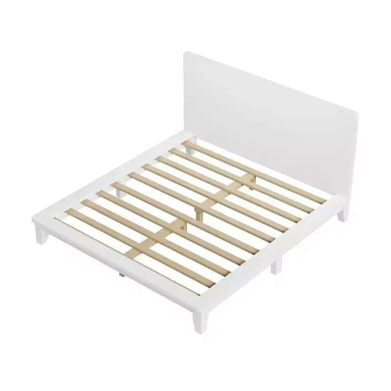 Full/Queen/King Size Platform Bed Frame with Headboard, Mid-Century Modern Style Bed Frame - ModernLuxe