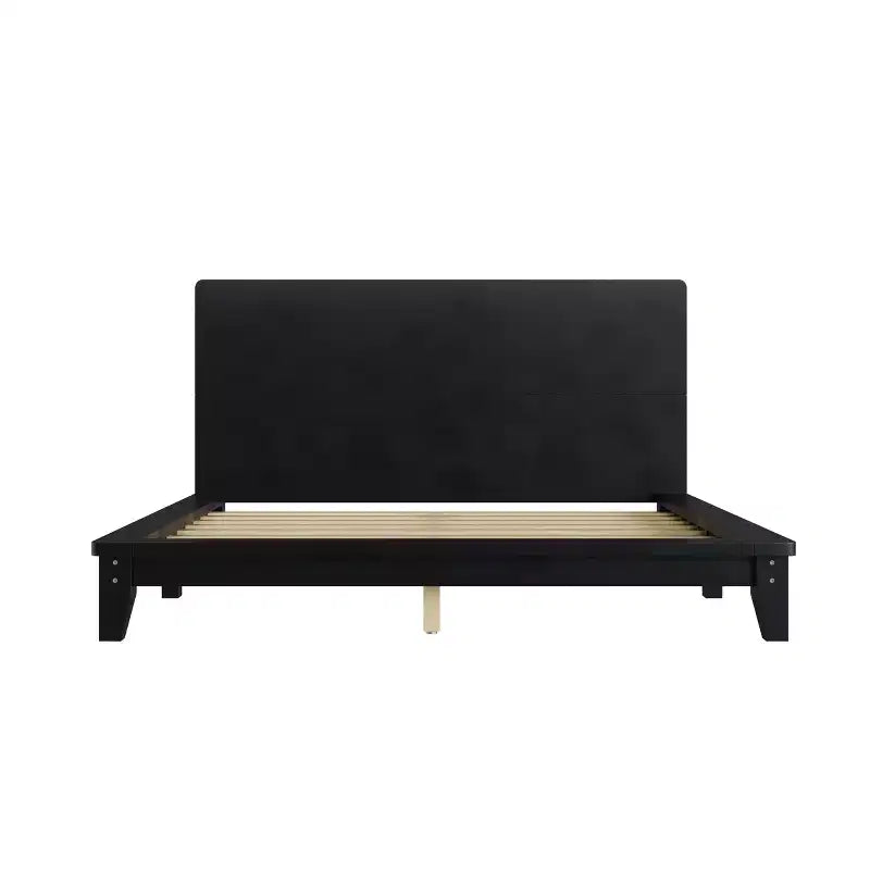Full/Queen/King Size Platform Bed Frame with Headboard, Mid-Century Modern Style Bed Frame - ModernLuxe