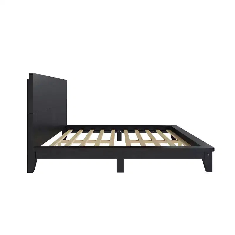 Full/Queen/King Size Platform Bed Frame with Headboard, Mid-Century Modern Style Bed Frame - ModernLuxe