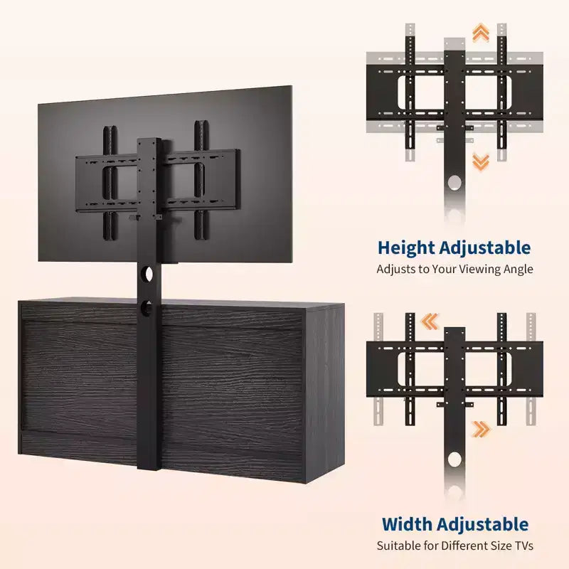 65 Modern TV Stand with Mount for 75 Inch TV, 9 Drawer Adjustable Height Media Console,Sturdy MDF Entertainment Center