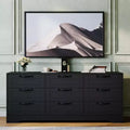 65 Modern TV Stand with Mount for 75 Inch TV, 9 Drawer Adjustable Height Media Console,Sturdy MDF Entertainment Center