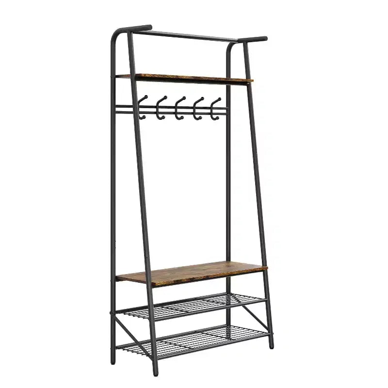 Hall Tree with Bench and Shoe Storage, 4-in-1 Coat Rack Entryway Bench,Hallway Organizer with Metal Frame for Entryway, Living Room, Bedroom