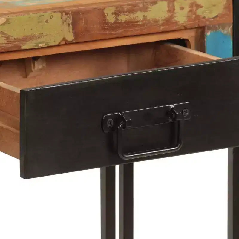 vidaXL Console Table Multicolor Solid reclaimed wood, iron Medium