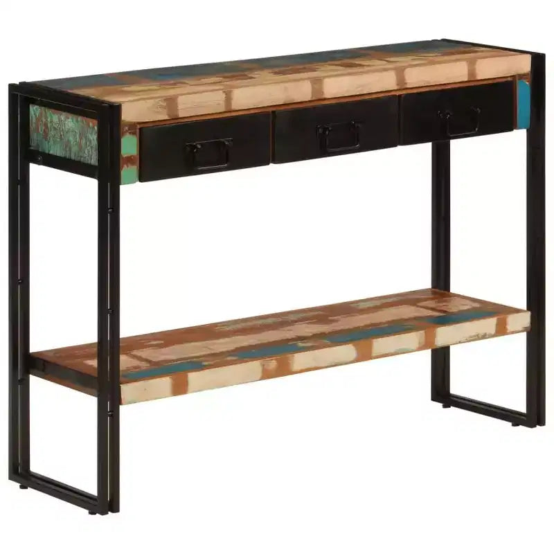 vidaXL Console Table Multicolor Solid reclaimed wood, iron Medium