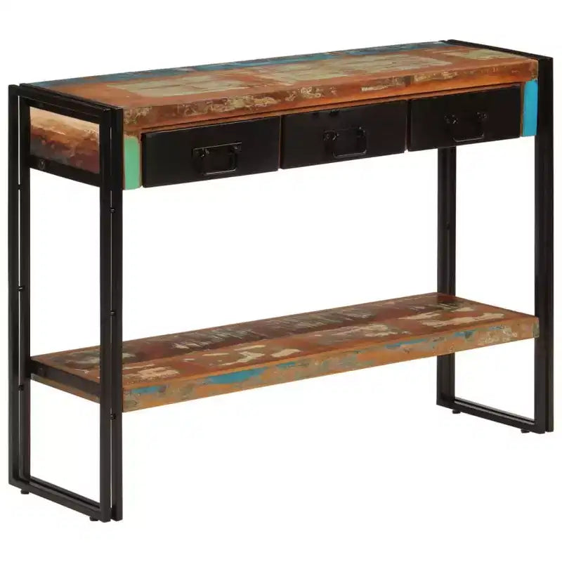 vidaXL Console Table Multicolor Solid reclaimed wood, iron Medium