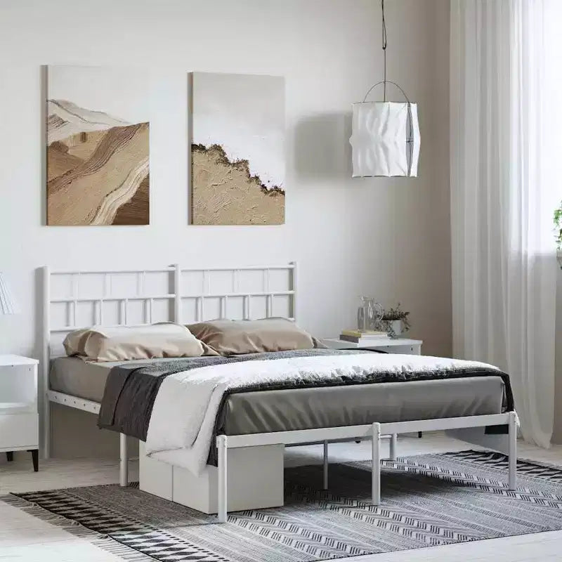 vidaXL Metal Bed Frame, Heavy-Duty, No Mattress