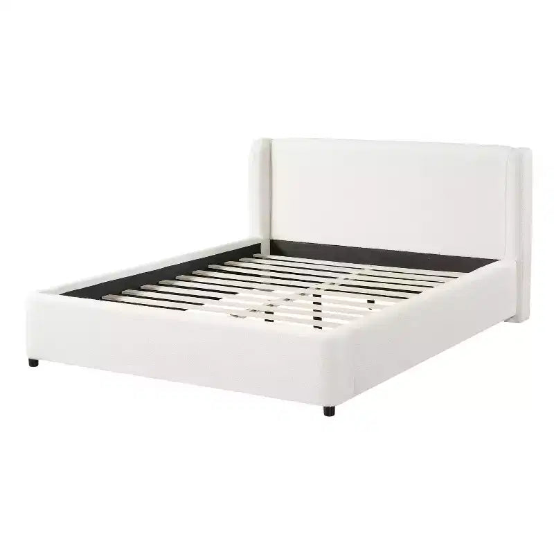 Christopher Knight Home Verona Boucle Upholstered Platform Bed with Wingback Headboard