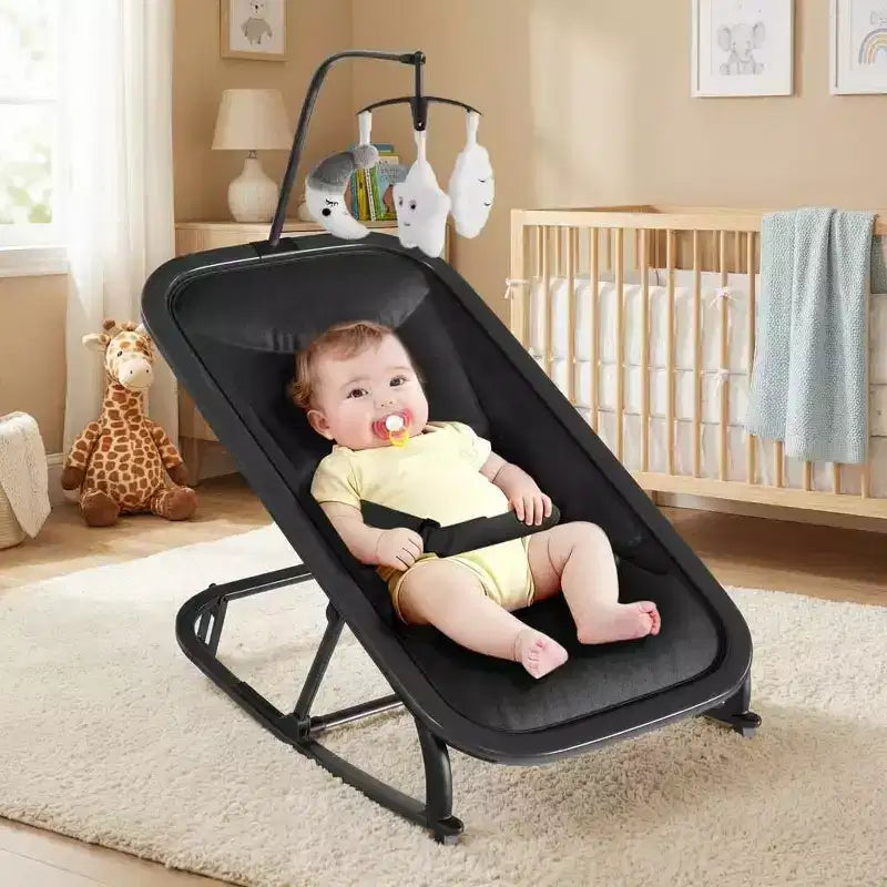 COZONY 2-in-1 Collapsible Baby Bouncer & Rocker, 3-Position Adjustable Seat, Lightweight & Portable