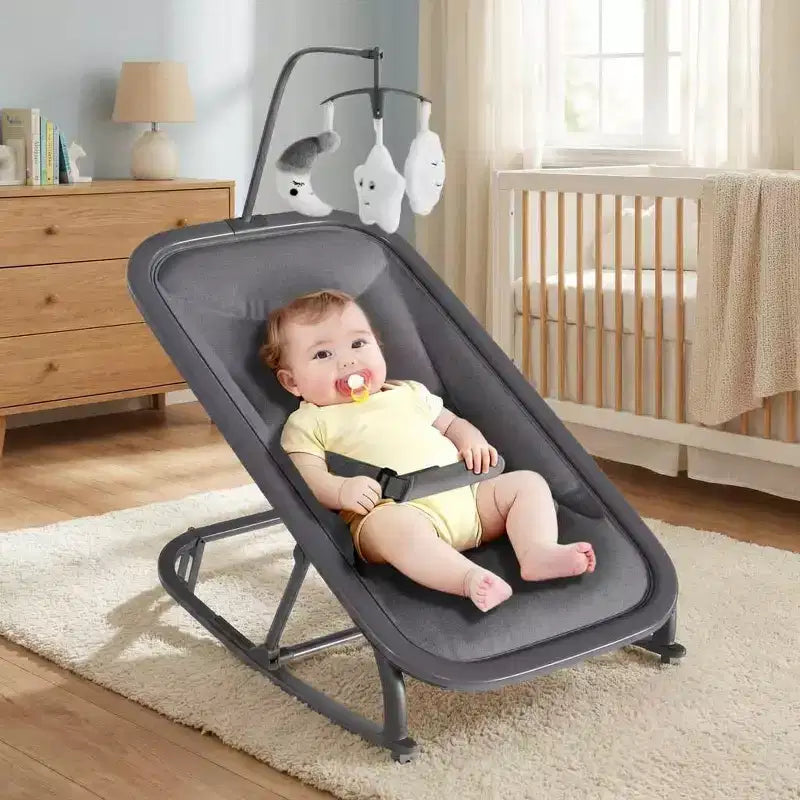 COZONY 2-in-1 Collapsible Baby Bouncer & Rocker, 3-Position Adjustable Seat, Lightweight & Portable